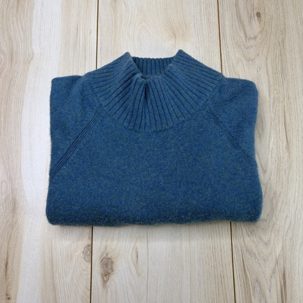 L.L.Bean Women's Relaxed Mock Neck 100% Cashmere Sweater Medium Stretch